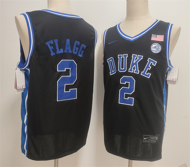 Men's Duke Blue Devils #2 Cooper Flagg Black Stitched Basketball Jersey